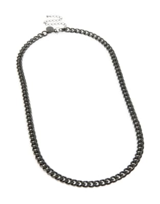 Lovisa - Petit collier cubain en acier inoxydable résistant à l'eau - Noir