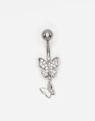 Lovisa - Piercing de nombril double en titane - Argenté