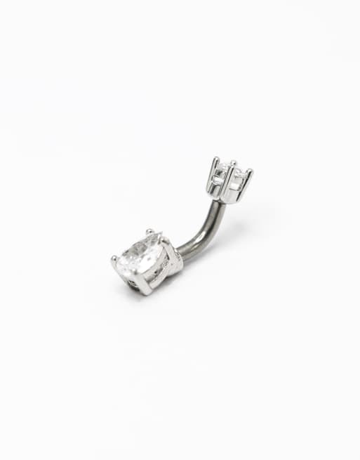 Lovisa - Piercing de nombril en titane à fleur brillante - Argenté, 3 de 3