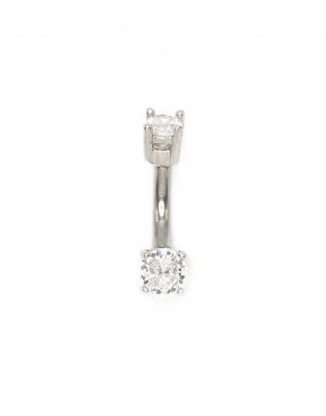 Lovisa - Piercing de nombril en titane avec mini zircons cubiques - Argenté - view 1