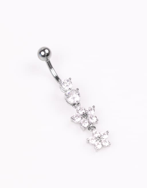 Lovisa - Piercing de nombril fleurs en titane - Argenté , 3 de 3