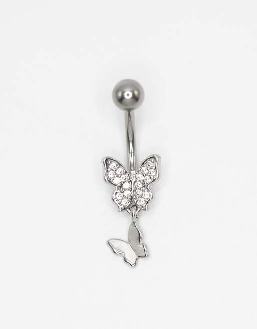 Lovisa - Piercing per ombelico color argento in titanio doppio