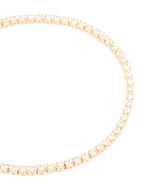 Lovisa - Pulsera de tenis delicada con circonitas cúbicas chapada en oro, 2 de 5