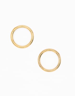 Lovisa - Schmale 6 mm Creolen aus vergoldetem Titan-Goldfarben