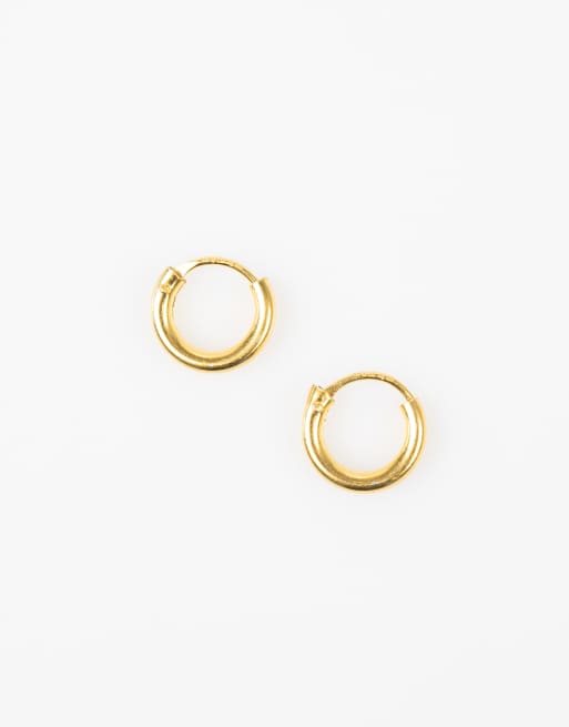 Lovisa - Set van vergulde dikke oorbellen van zilver in goud, 2 van 3
