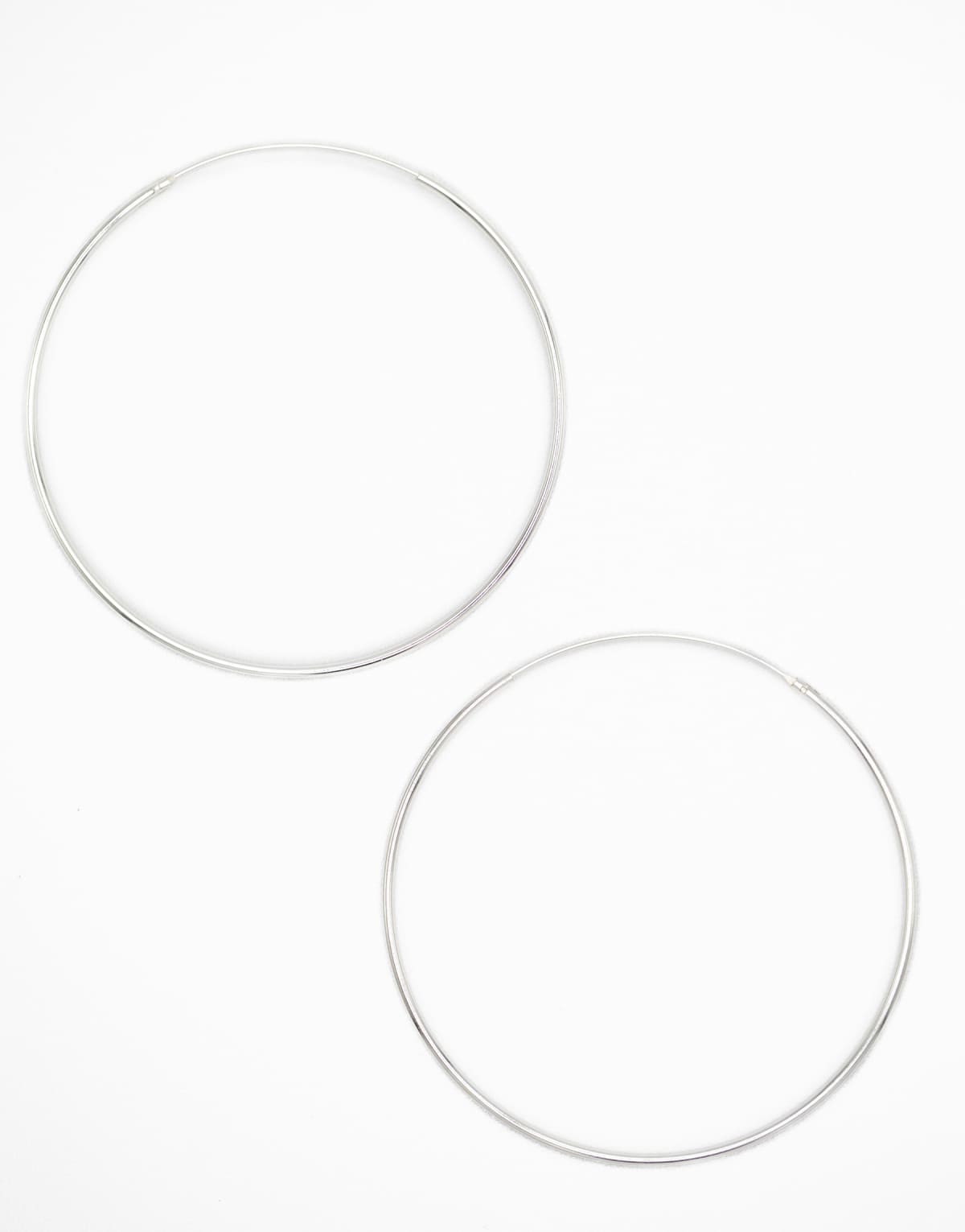 Lovisa Sterling silver 50mm hoop in silver