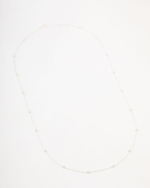 Lovisa sterling silver ball chain necklace in silver
