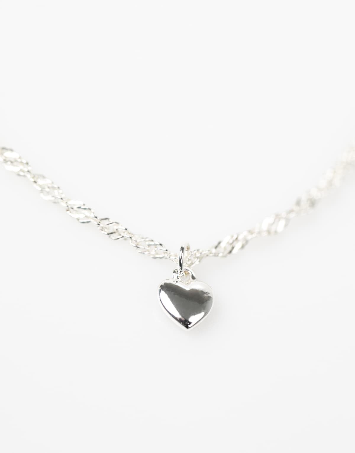 Lovisa Sterling silver simple heart bracelet in silver