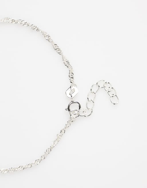 Lovisa Sterling silver simple heart bracelet in silver ASOS