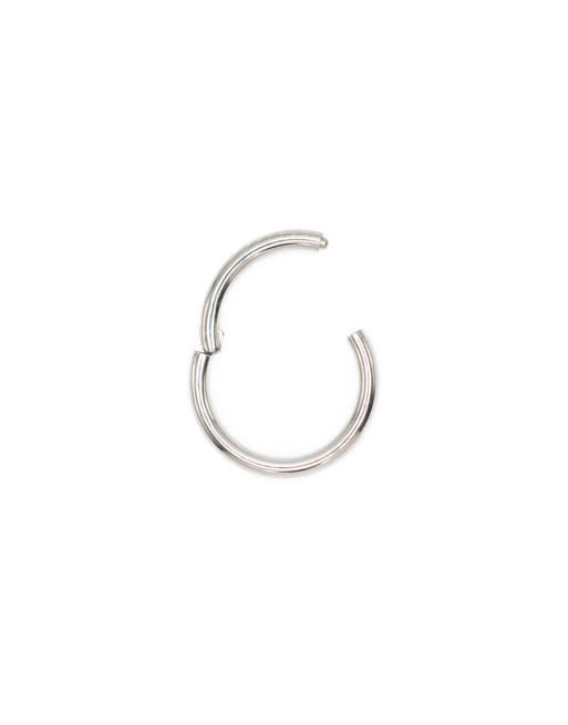 Lovisa Titanium fine sleeper earrings 6mm in silver ASOS
