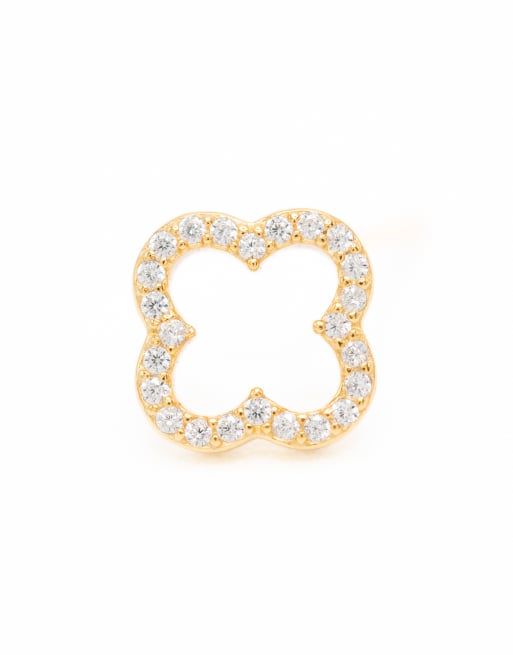 Lovisa – Vergoldete Blumen-Ohrstecker aus Sterlingsilber mit Zirkonia, 4 von 4