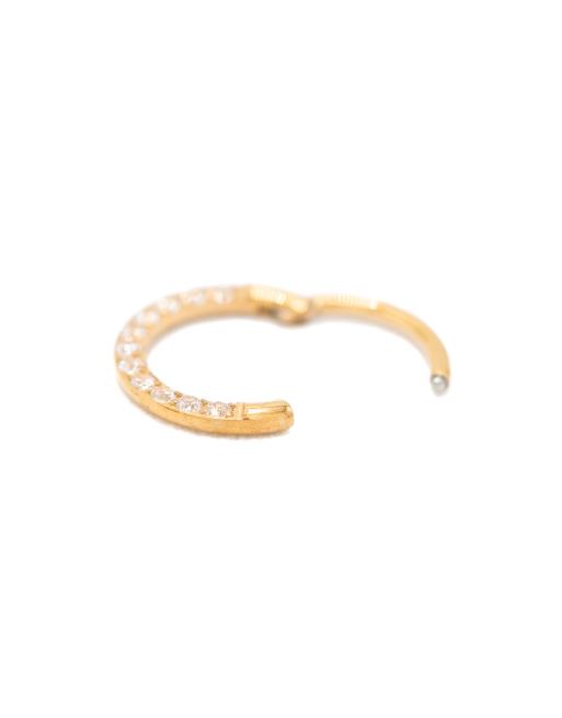 Lovisa – Vergoldete Ohrringe mit Klickverschluss und Zirkoniasteinen, 7 mm , 3 von 3
