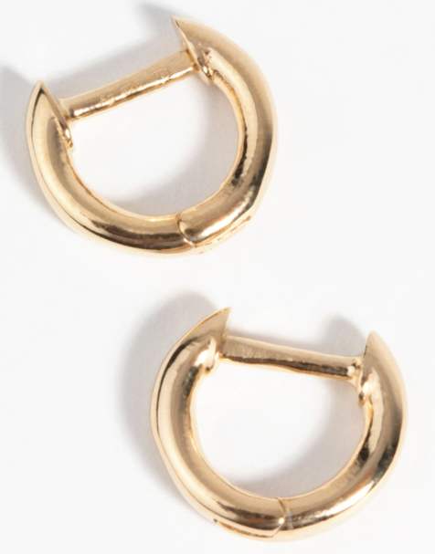 Lovisa - Vergulde dikke oorringen van sterling zilver - view 1