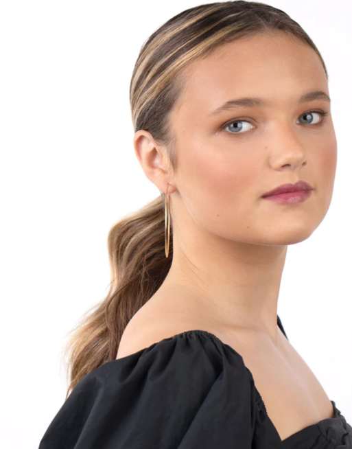 Lovisa - Vergulde fijne 60mm oorringen van echt zilver in goud , 4 van 4