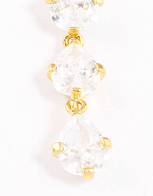 Lovisa - Vergulde navelpiercing met zirkonia-hanger in goud, 3 van 3