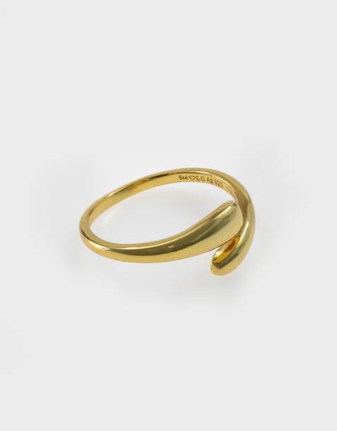 Lovisa - Vergulde open ring van sterling zilver in goud - view 1