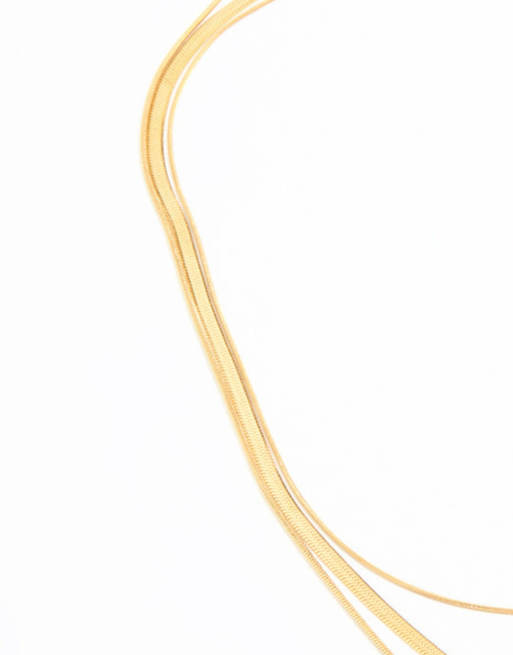 Lovisa Waterproof gold plated stainless steel chain layered necklace in gold, 4 of 4