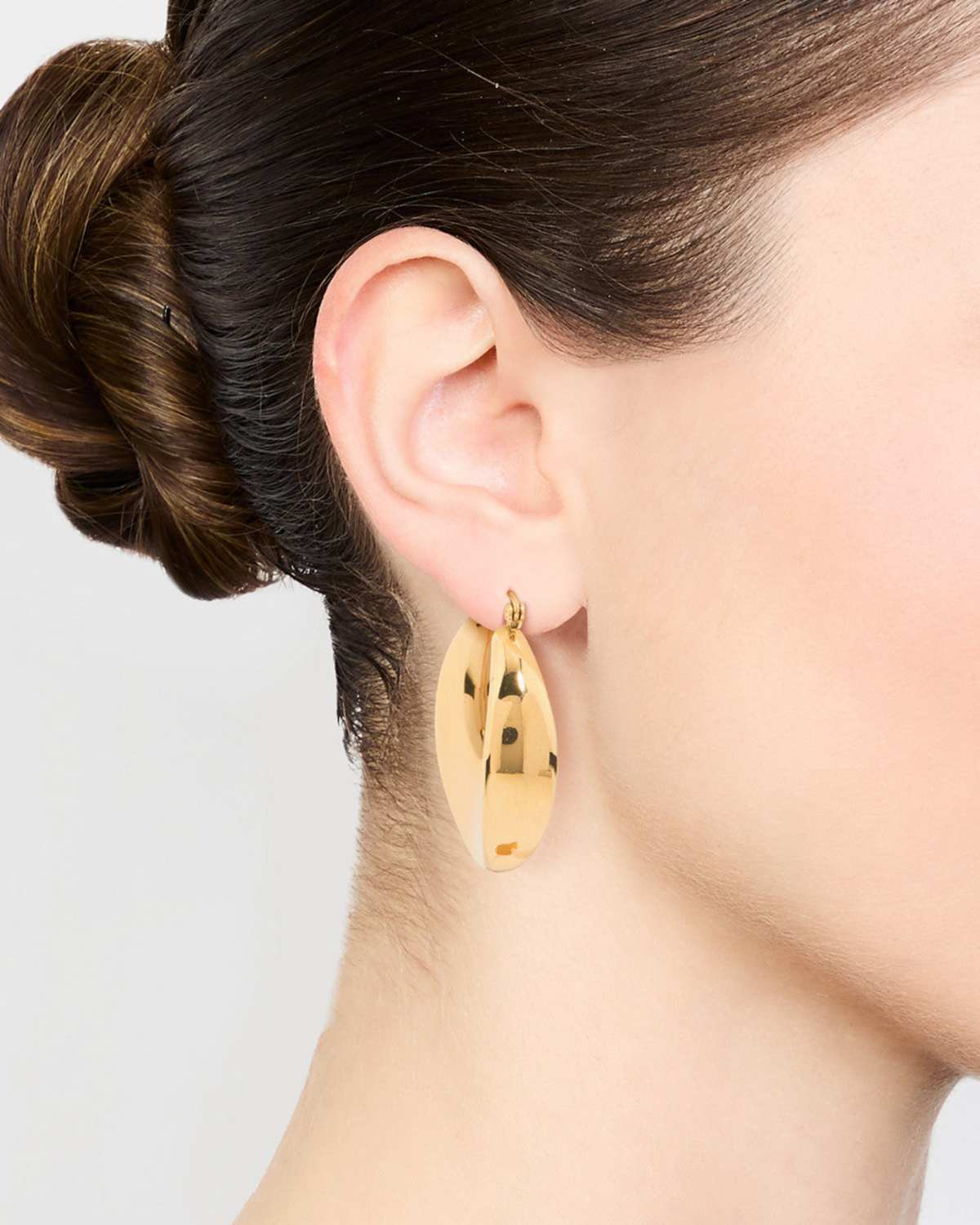 Lovisa Waterproof gold plated stainless steel large hoop earrings in gold