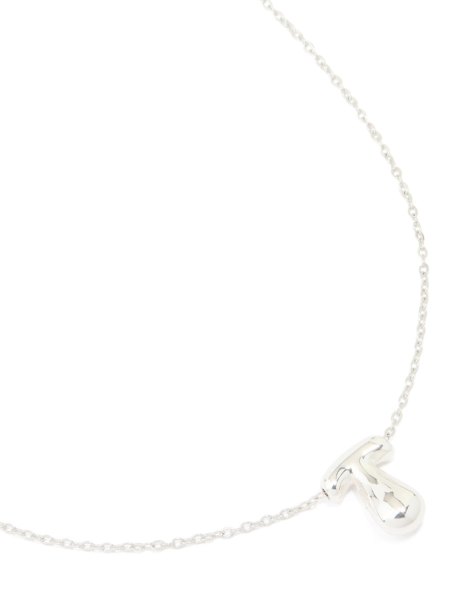 Lovisa Waterproof stainless steel large bubble letter t necklace in silver - view 1