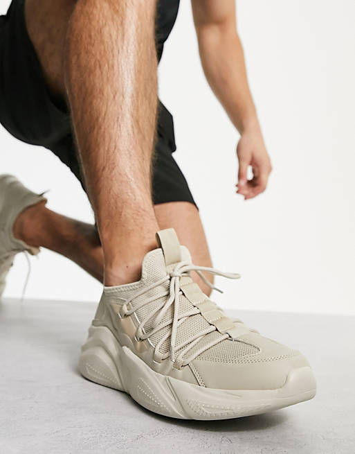 Asos Uomo Scarpe Sneakers Sneakers chunky Chunky sneakers in rete color sabbia Loyalty and Faith 