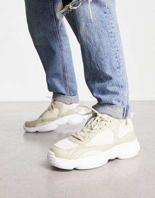Loyalty and Faith chunky sole trainers in beige