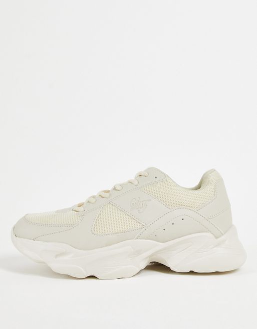 Loyalty and Faith chunky sole trainers in sand | ASOS