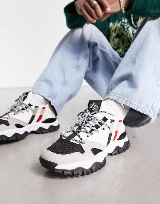 Loyalty and Faith chunky sole trainers with rubber panels in white multi