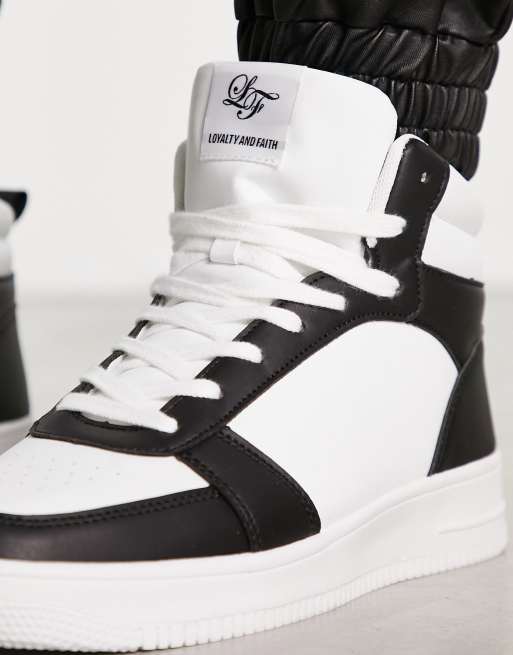 Loyalty and Faith hi-top sneakers in white/black, 3 of 4
