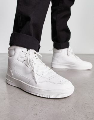 Loyalty and Faith hi-top trainers in white with black lining