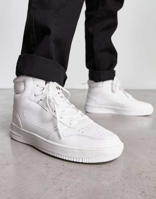 Loyalty and Faith hi-top trainers in white with black lining | ASOS