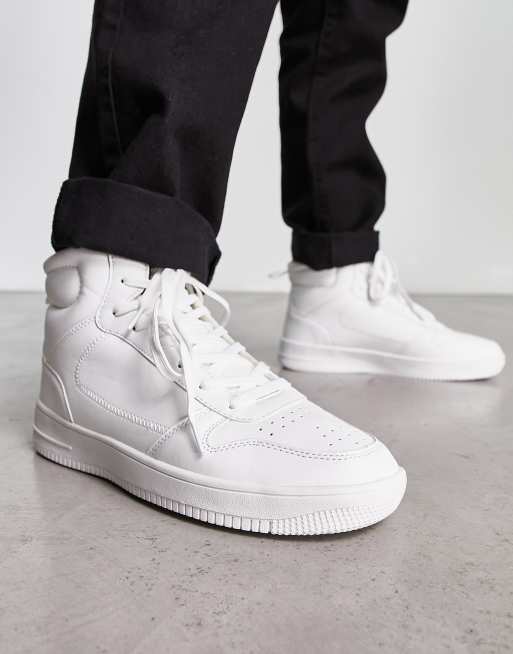 Loyalty and Faith - Hvide hi-top-sneakers med sort for