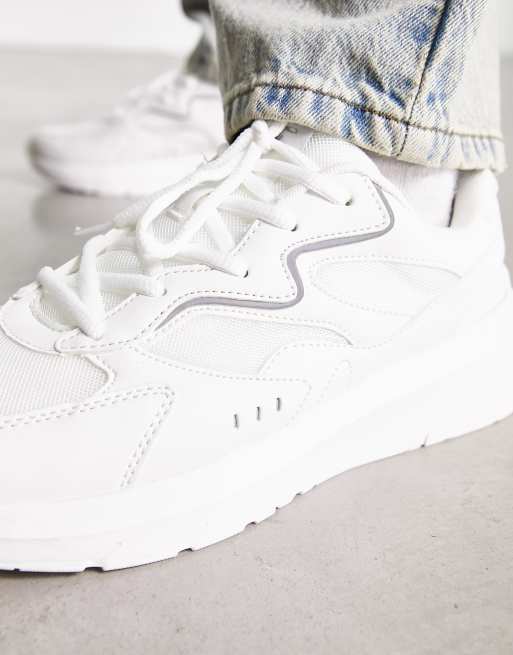 Loyalty and Faith Lauf Sneaker in WeiB mit farblich abgesetzter Sohle ASOS