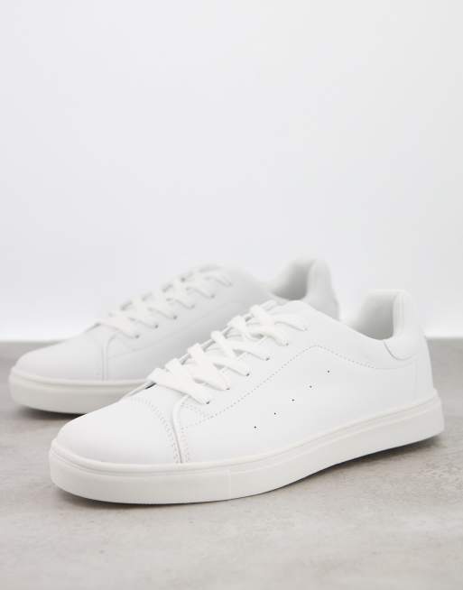 Loyalty and Faith minimal lace up trainers in white | ASOS