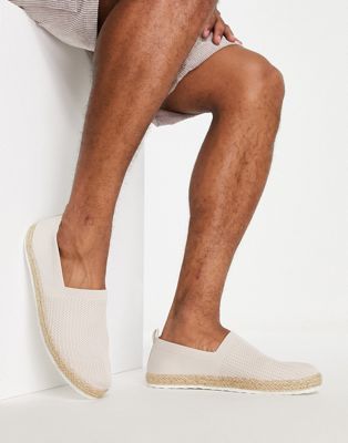 Loyalty and Faith ribbed slip on espadrilles in beige