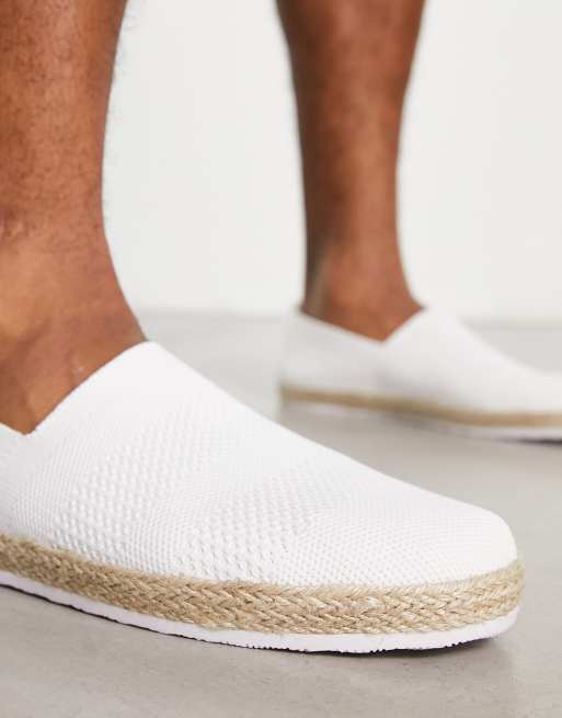 Mens white hot sale espadrilles uk