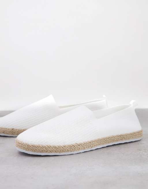 Loyalty and Faith ribbed slip on espadrilles in white