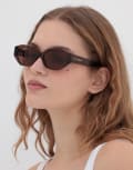 [Lu Goldie] Lu Goldie Eliana abstract sunglasses in espresso-Brown No Size Espresso