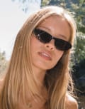 [Lu Goldie] Lu Goldie Gia racer style sunglasses in black No Size BLACK