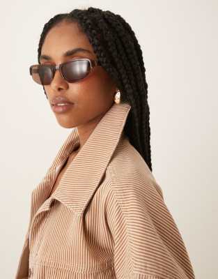 Gia racer style sunglasses in coffee-Brown