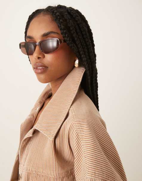 Lu Goldie Gia racer style sunglasses in coffee - view 1