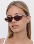 [Lu Goldie] Lu Goldie Gia racer style sunglasses in coffee-Brown No Size Coffee