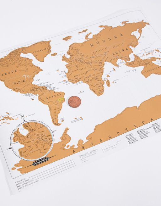 Luckies Scratch map Mappa del mondo da grattare