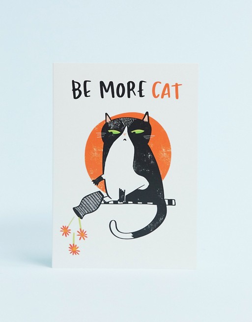Lucy Maggie be more cat card