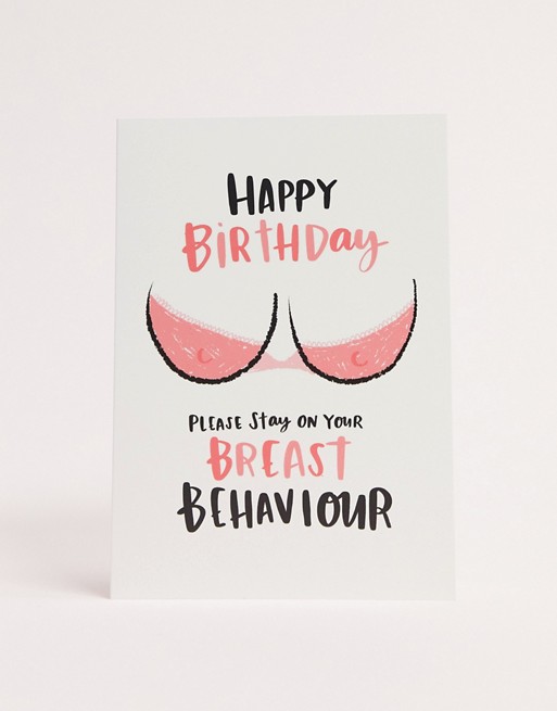 Lucy Maggie breast behaviour birthday card