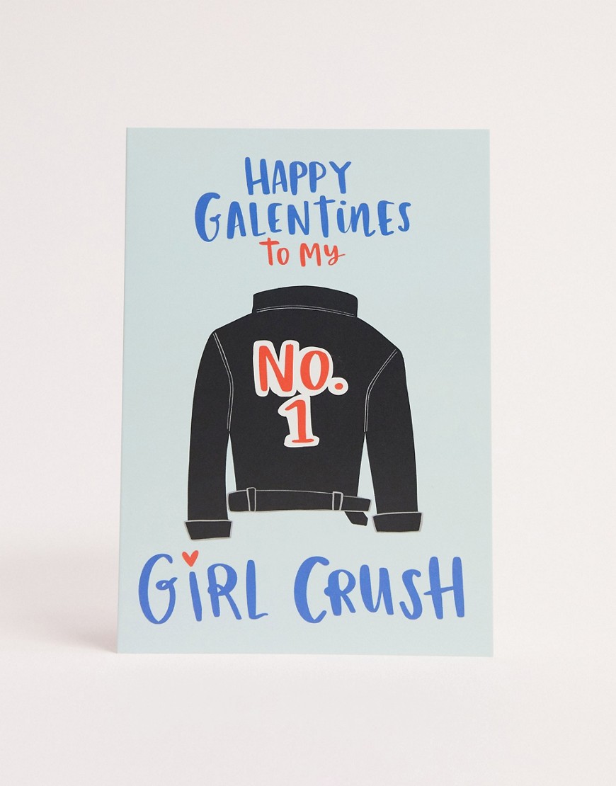 Lucy Maggie happy galentines number one girl crush card-Multi