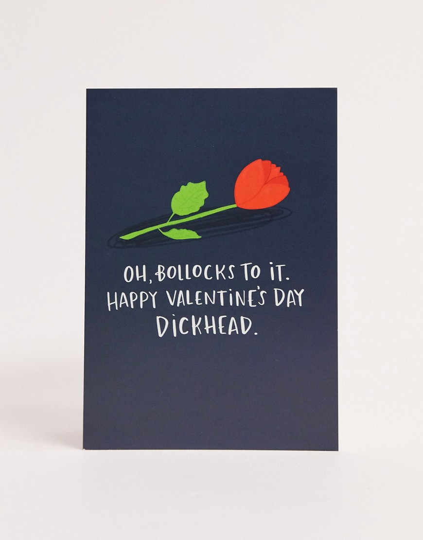 Lucy Maggie happy valentines day dickhead card-Multi