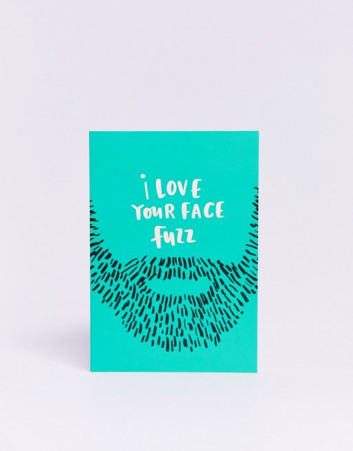 Lucy Maggie I love your face fuzz valentines card