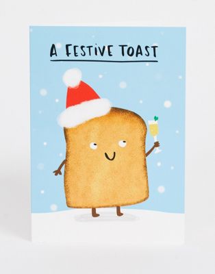 Lucy Maggie - Kerstkaart 'festive toast'-Multi