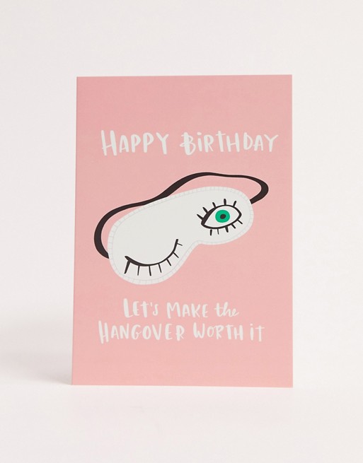 Lucy Maggie make the hangover worth it birthday card