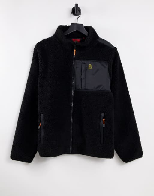 Luke - Bear Thrills - Felpa in pile con cerniera lampo